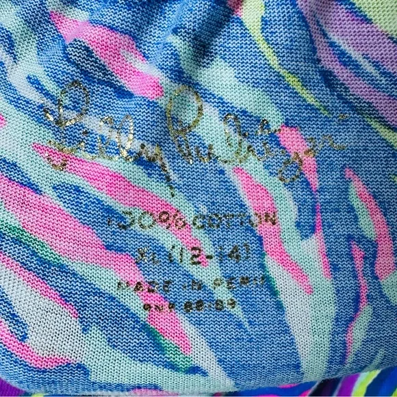 Lilly Pulitzer Jaci floral print ruffled hem off-the-shoulder dress XL (12-14) - Picture 6 of 7